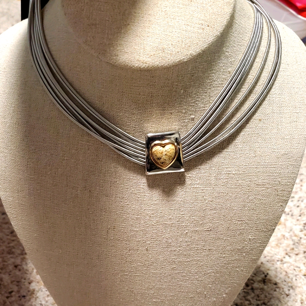 New Necklace And Earring Set Heart Bijoux Terner 20$